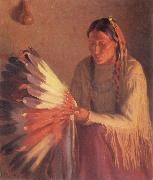 Sharp Joseph Henry The Warbonnet oil painting reproduction